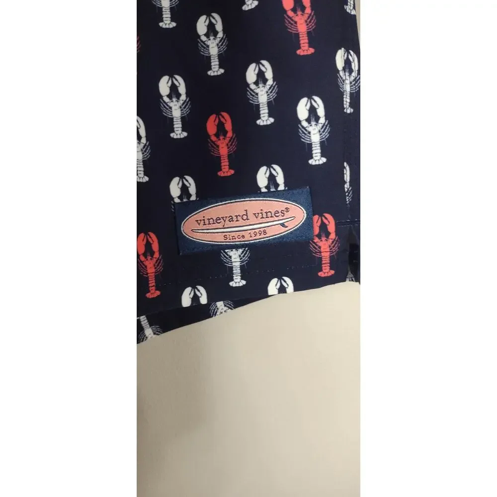 Vineyard Vines Lobster Swim Shorts Mens Size 2XT Beachy Vacation Swimwear